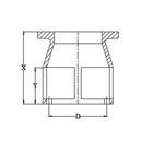 Tyler Union Flanged Bituminous Tar Shoe Sludge Ductile Iron C110 Full Body Adapter with Cement-lined 
