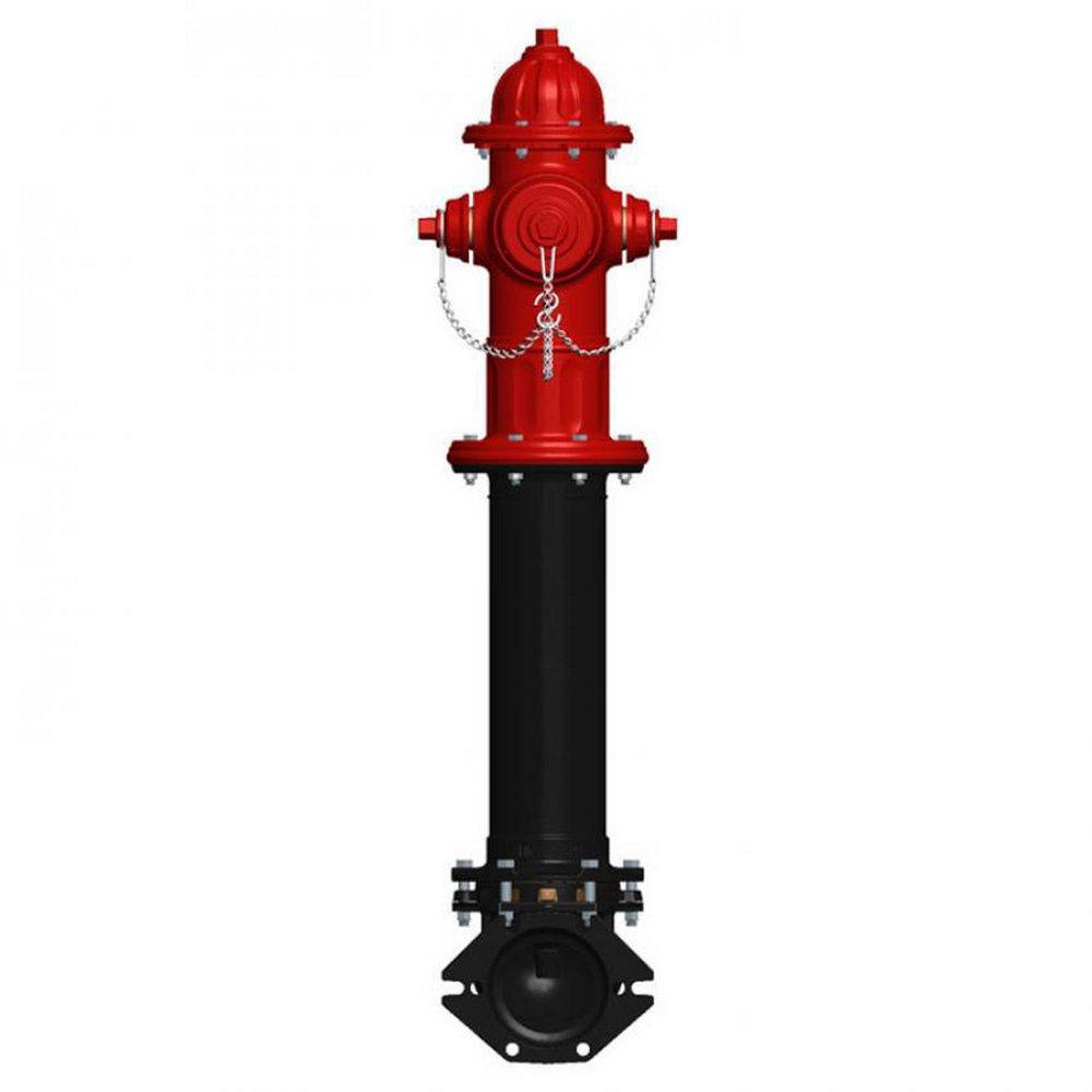 Mueller Company Red 4-1/2 VO A421 Hydrant 3'6 BURY Open Right Less Accessories 