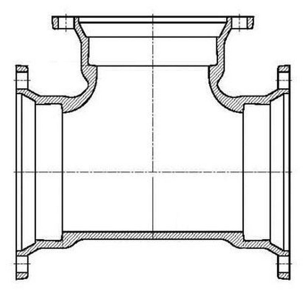 24 X 20 Mechanical Joint C153 Tee Epoxy image number 0