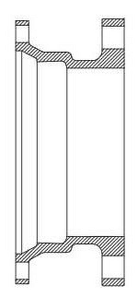 Tyler Union Mechanical Joint x Flared Ductile Iron C153 Short Body Adapter 