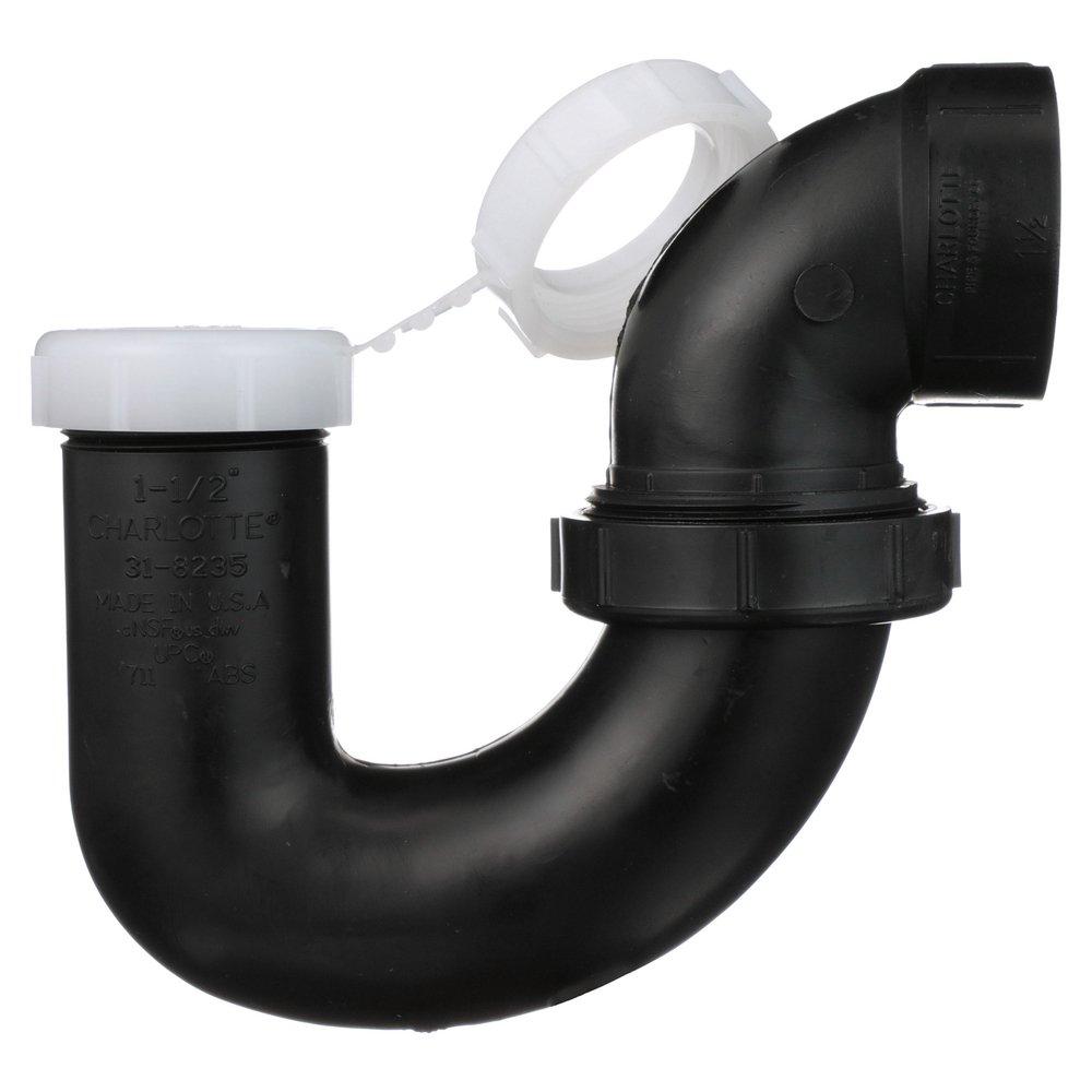 Black 1-1/2 in. P-Trap in Black 