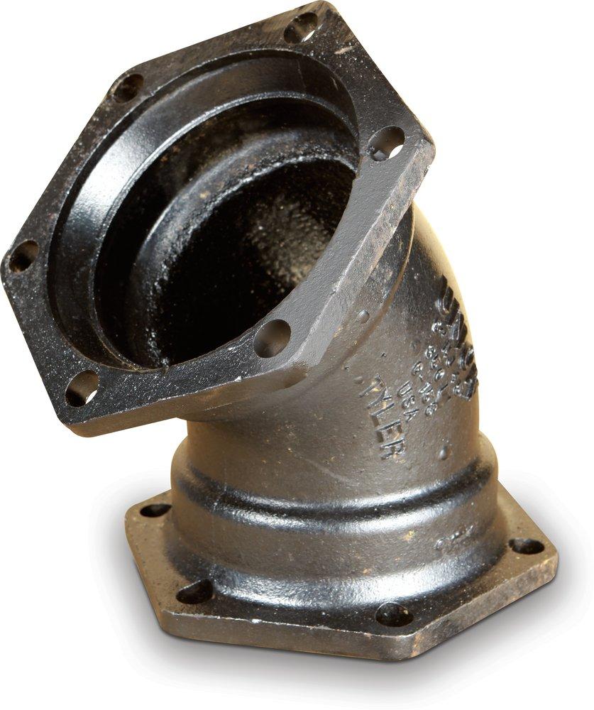 Tyler Union Mechanical Joint Ductile Iron C110 Full Body 45 Degree Bend (Less Accessories) 