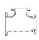 Tyler Union Flanged Ductile Iron C110 Full Body Reducing Tee 