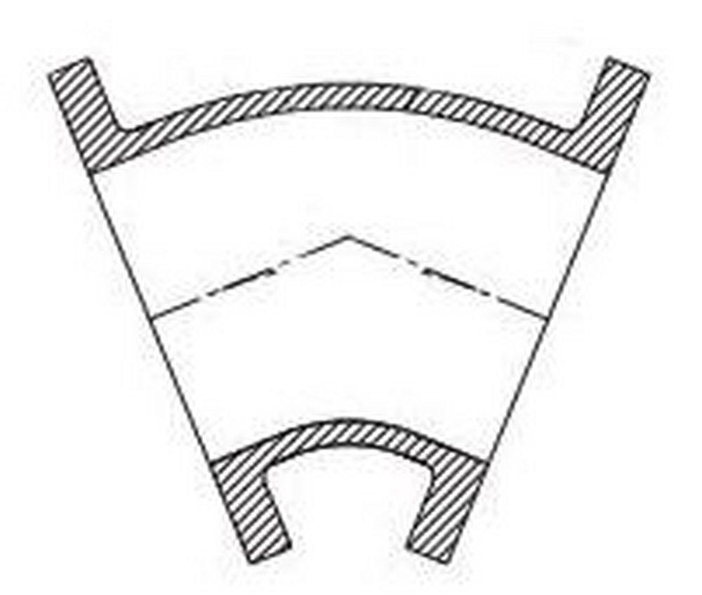 Tyler Union Flanged 125# Domestic Ductile Iron C110 Full Body 45 Degree Bend 