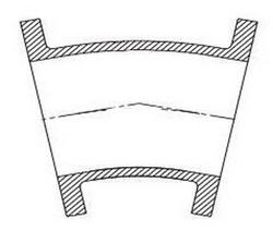 4 in. Flanged Bituminous Tar Ductile Iron C110 Full Body 22-1/2 Degree Bend