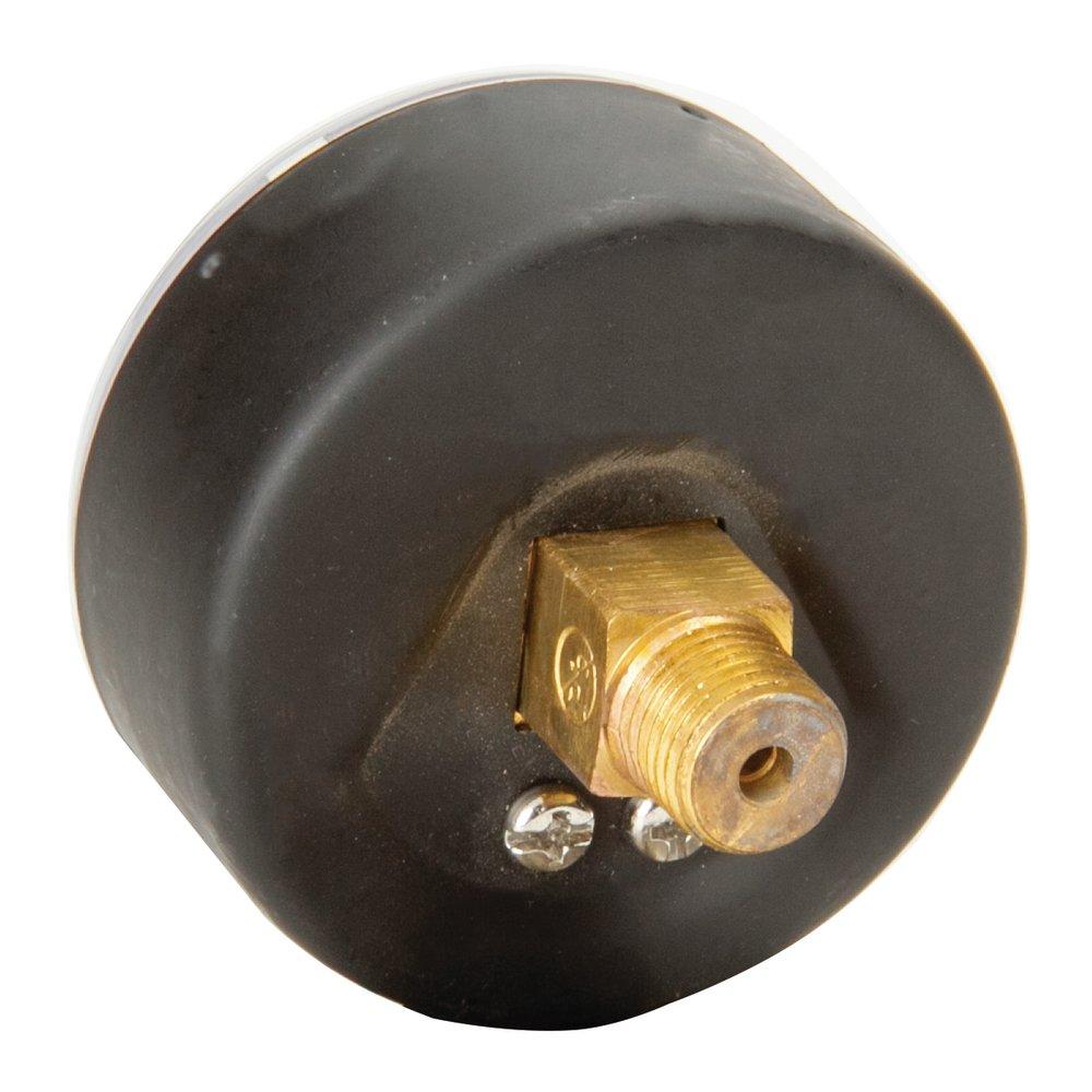 H.O. Trerice Black 2-1/2 x 1/4 in. Center Back Mount Pressure Gauge 