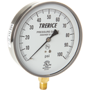 H.O. Trerice Black 1/4 x 4-1/2 in. MNPT Stainless Steel Pressure Gauge
