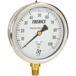 4 x 1/4 in. 0-160 psi Glycerine Liquid Filled Bronze Pressure Gauge