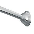 72 in. Adjustable Length Curved 430 Stainless Steel Shower Rod in Polished Chrome