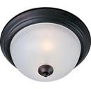 Maxim Lighting&reg; Oil Rubbed Bronze 11-1/2 in. 1-Light Flushmount with Frosted Glass Shade 