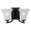 Maxim Lighting&reg; Oil Rubbed Bronze 7 in. 100W 2-Light Bath Light with Frosted Glass Shade 