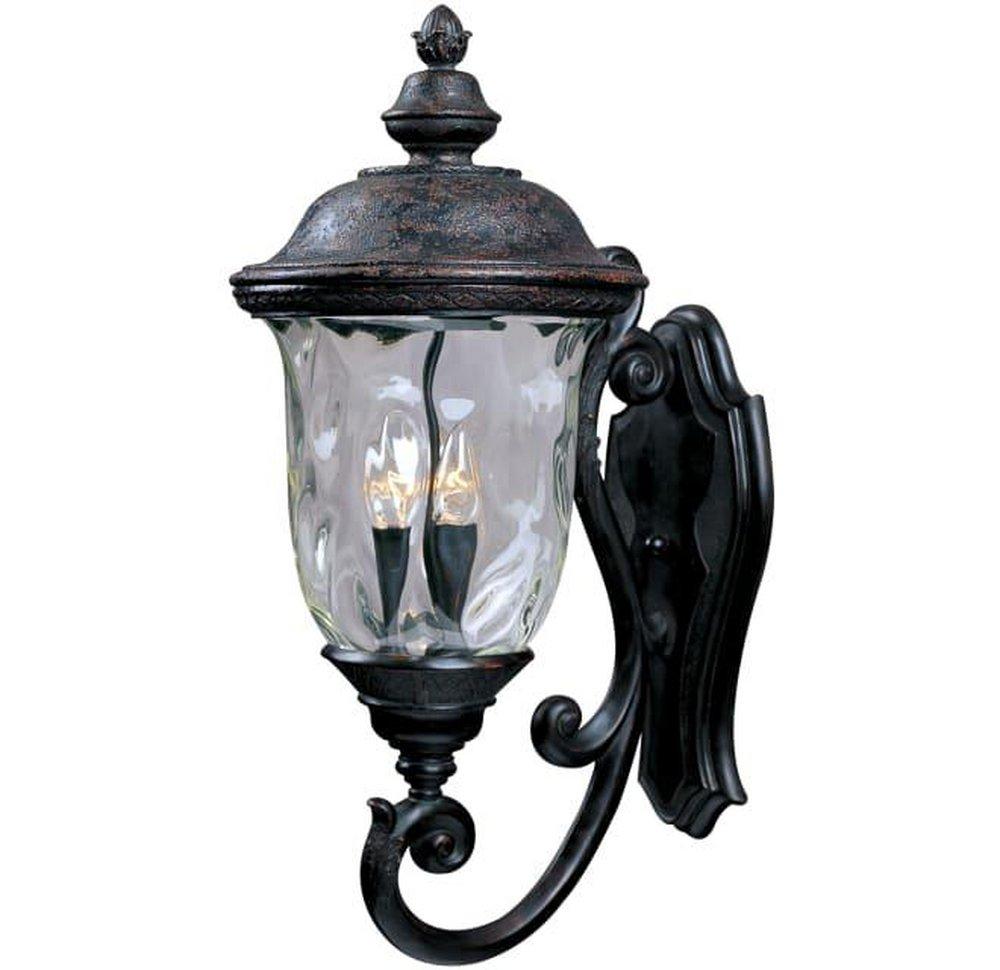Maxim Lighting&reg; Oriental Bronze 26-1/ x 12-1/2 in. 60W 3-Light Outdoor Wall Lantern 