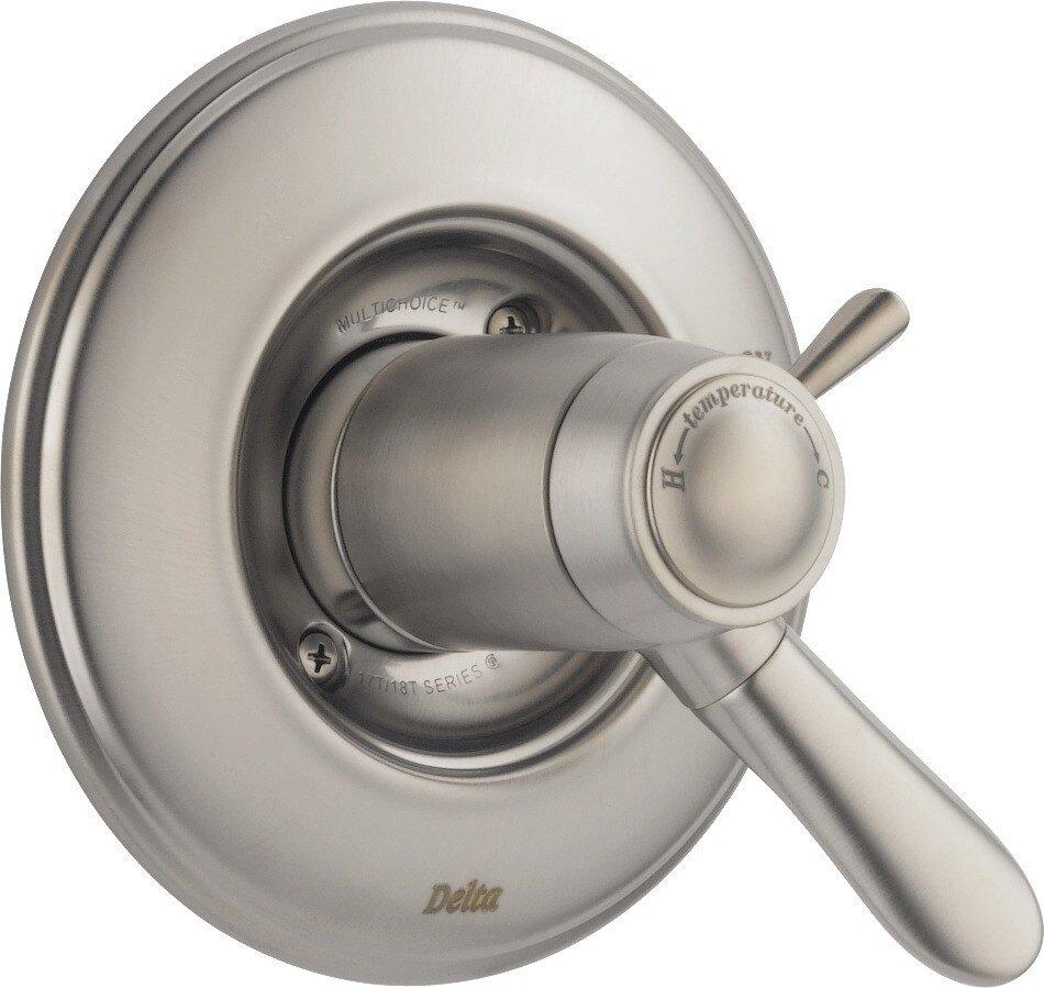 Delta Faucet Brilliance Stainless Single Handle Thermostatic Valve Trim 