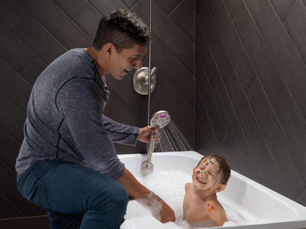 Delta Faucet Brilliance Stainless Single Handle Shower Faucet Trim Only 