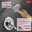 Delta Faucet Chrome Two Handle Multi Function Bathtub & Shower Faucet (Trim Only) 