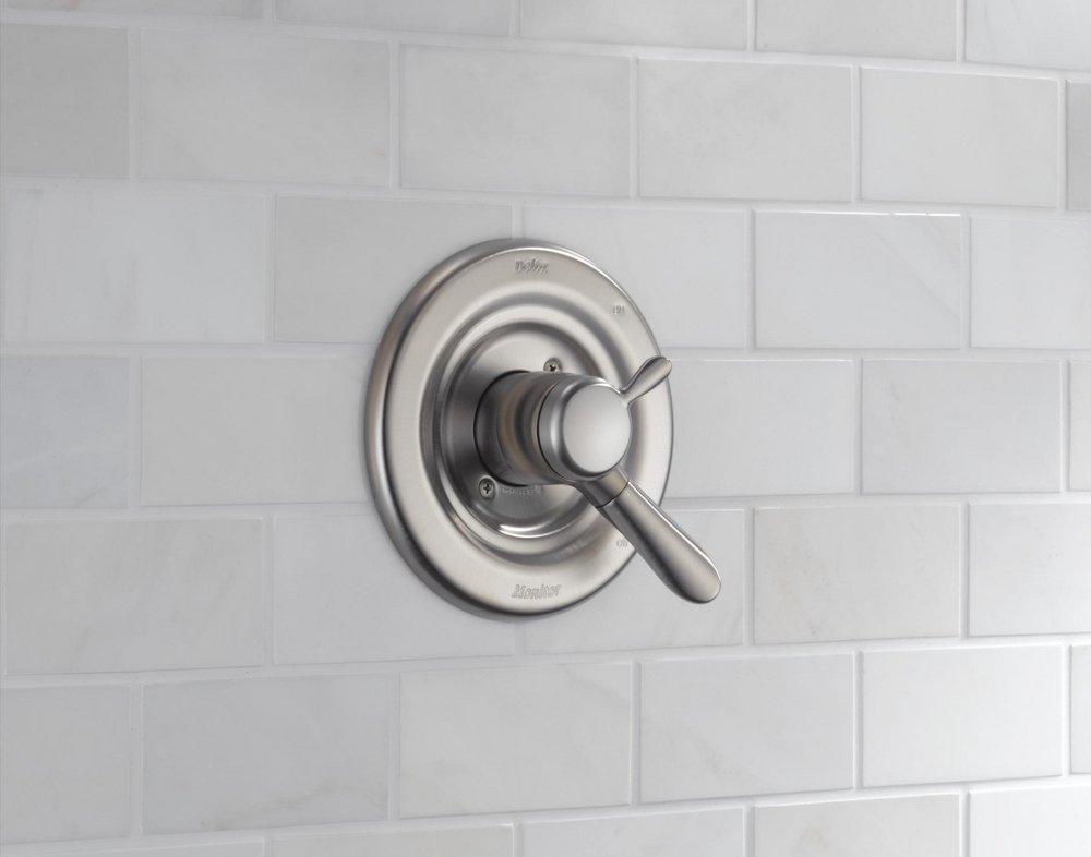 Delta Faucet Brilliance&reg; Stainless Single Handle Shower Faucet Trim Only 