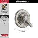 Delta Faucet Brilliance Stainless Single Handle Shower Faucet Trim Only 