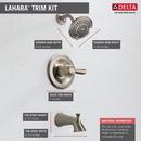 Delta Faucet Brilliance® Stainless Single Handle Multi Function Bathtub & Shower Faucet (Trim Only) 