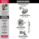 Delta Faucet Brilliance® Stainless Single Handle Multi Function Bathtub & Shower Faucet (Trim Only) 