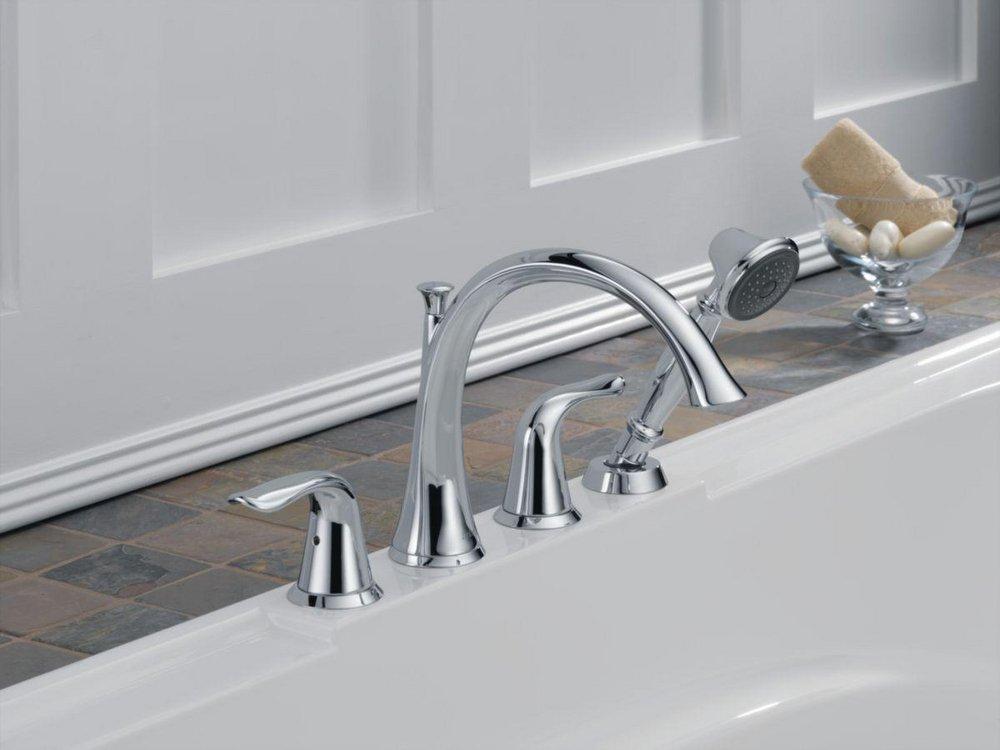 Delta Faucet Chrome Two Handle Roman Tub Faucet Trim Only 