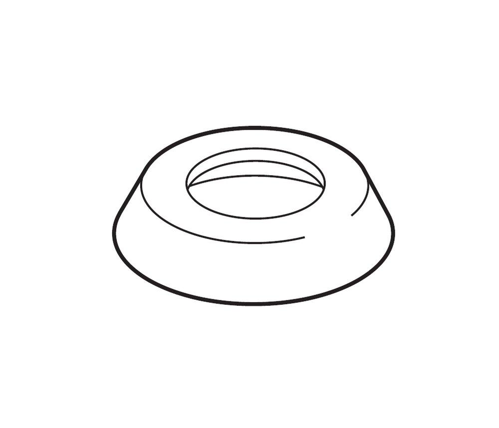 Delta Faucet Chrome Roman Tub Hand Shower Base Escutcheon Polished Chrome 