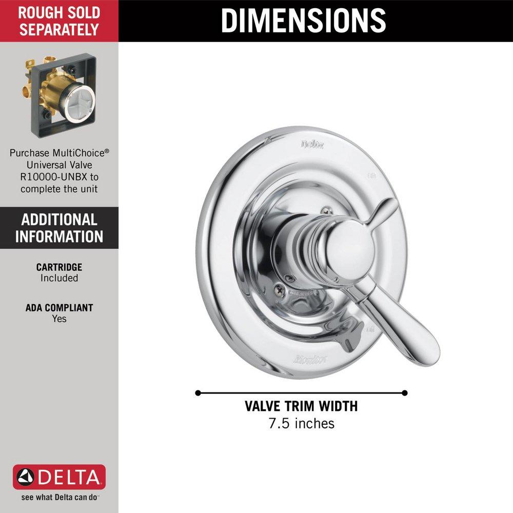 Delta Faucet Chrome Single Handle Shower Faucet Trim Only 