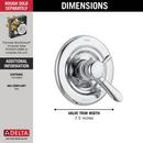 Delta Faucet Chrome Single Handle Shower Faucet Trim Only 
