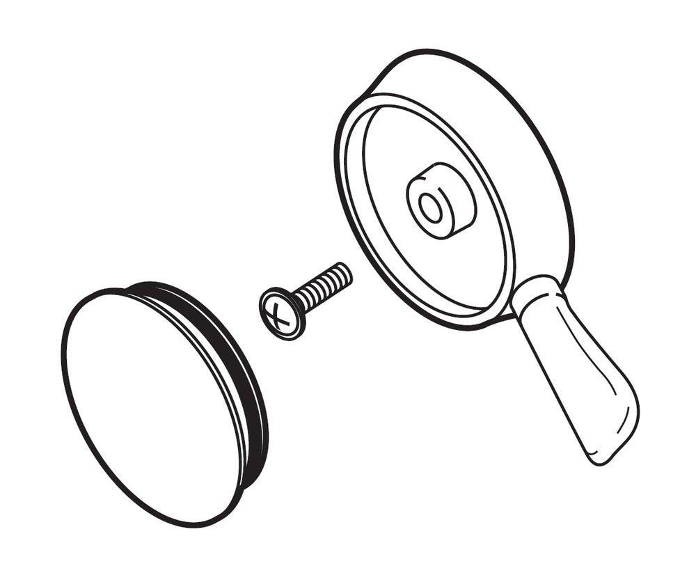 Delta Faucet Chrome *CVR* D-HDL ASSY 17T SERTEMPERATUR 