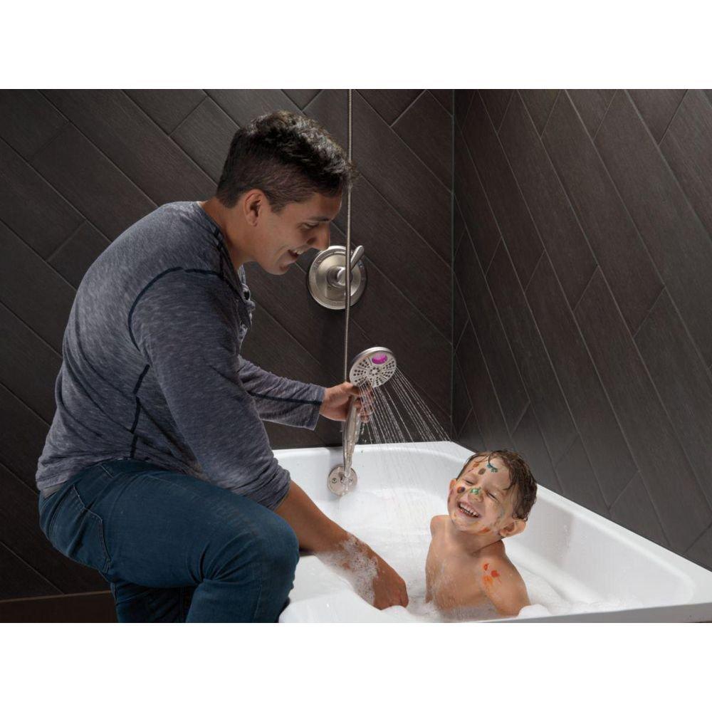 Delta Faucet Stainless Wall Mount Tub Spout Pop-Up Diverter 
