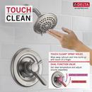 Delta Faucet Brilliance Stainless Two Handle Multi Function Bathtub & Shower Faucet (Trim Only) 