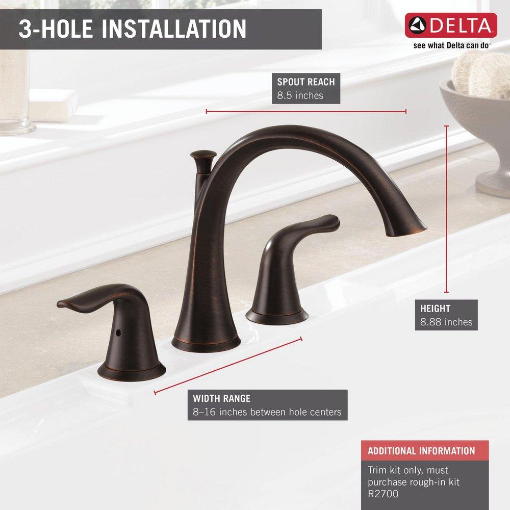 Delta Faucet Venetian Bronze Two Handle Roman Tub Faucet Trim Only 