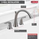 Delta Faucet Brilliance Stainless Two Handle Roman Tub Faucet (Trim Only) 
