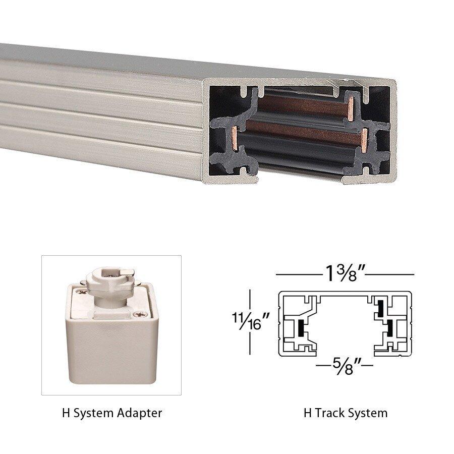 WAC Lighting Brushed Nickel 120V Single Circuit Track 