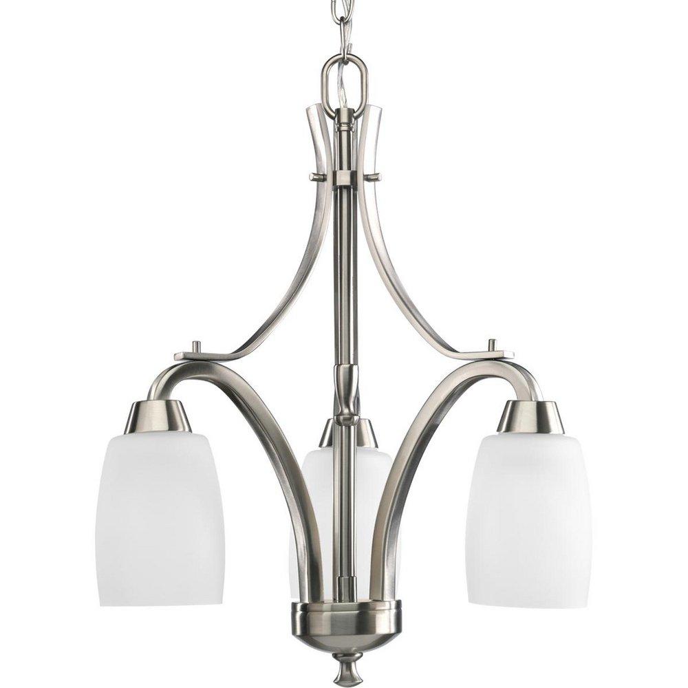 Progress Lighting Brushed Nickel 100W 3-Light Medium E-26 Base Incandescent Chandelier 