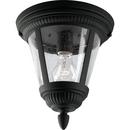 Progress Lighting Black 100W 1-Light Ceiling Mount Medium Lantern 