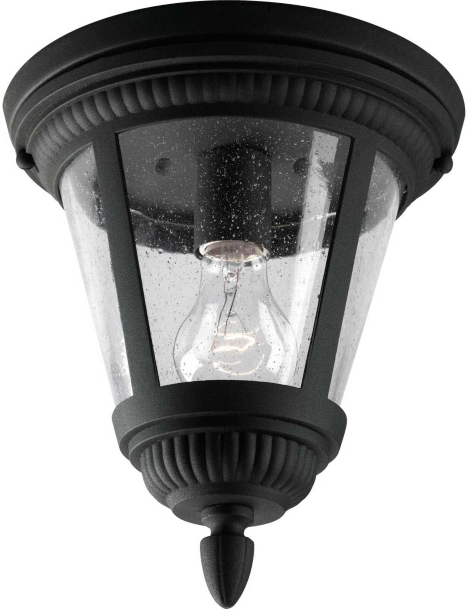 Progress Lighting Black 100W 1-Light Ceiling Mount Medium Lantern 