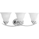 Progress Lighting Polished Chrome 8-1/8 in. 100W 3-Light Bath Vanity Fixture 