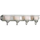 Progress Lighting Brushed Nickel 30 in. 100W 4-Light Vanity Fixture 