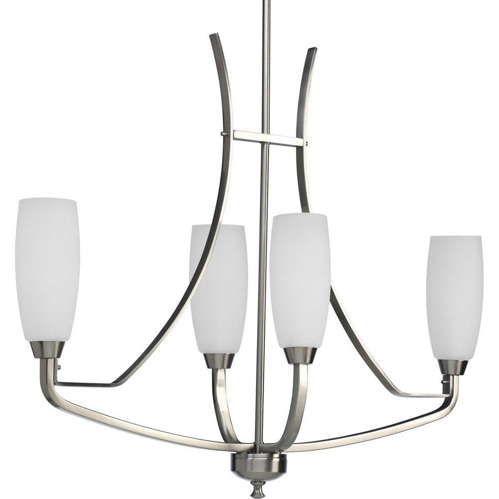 Progress Lighting Brushed Nickel 60W 4-Light Linear Pendant 