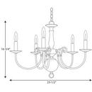 Progress Lighting Brushed Nickel 24 in. 60W 5-Light Candelabra Incandescent Chandelier 