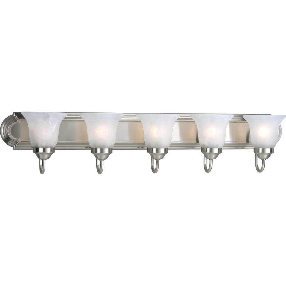 Progress Lighting Brushed Nickel 5-Light Bath and Vanity Light 
