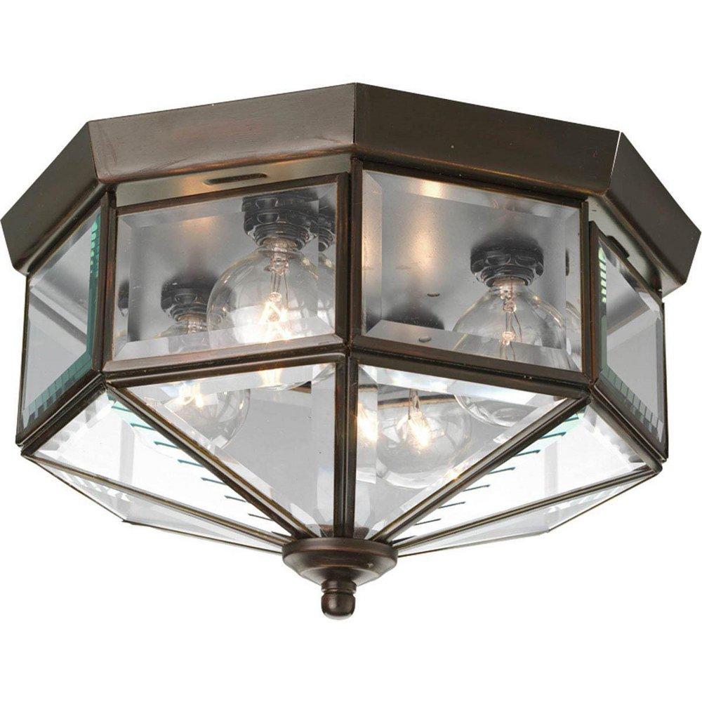 Progress Lighting Antique Bronze 25W 4-Light Flush Mount Ceiling Fixture 