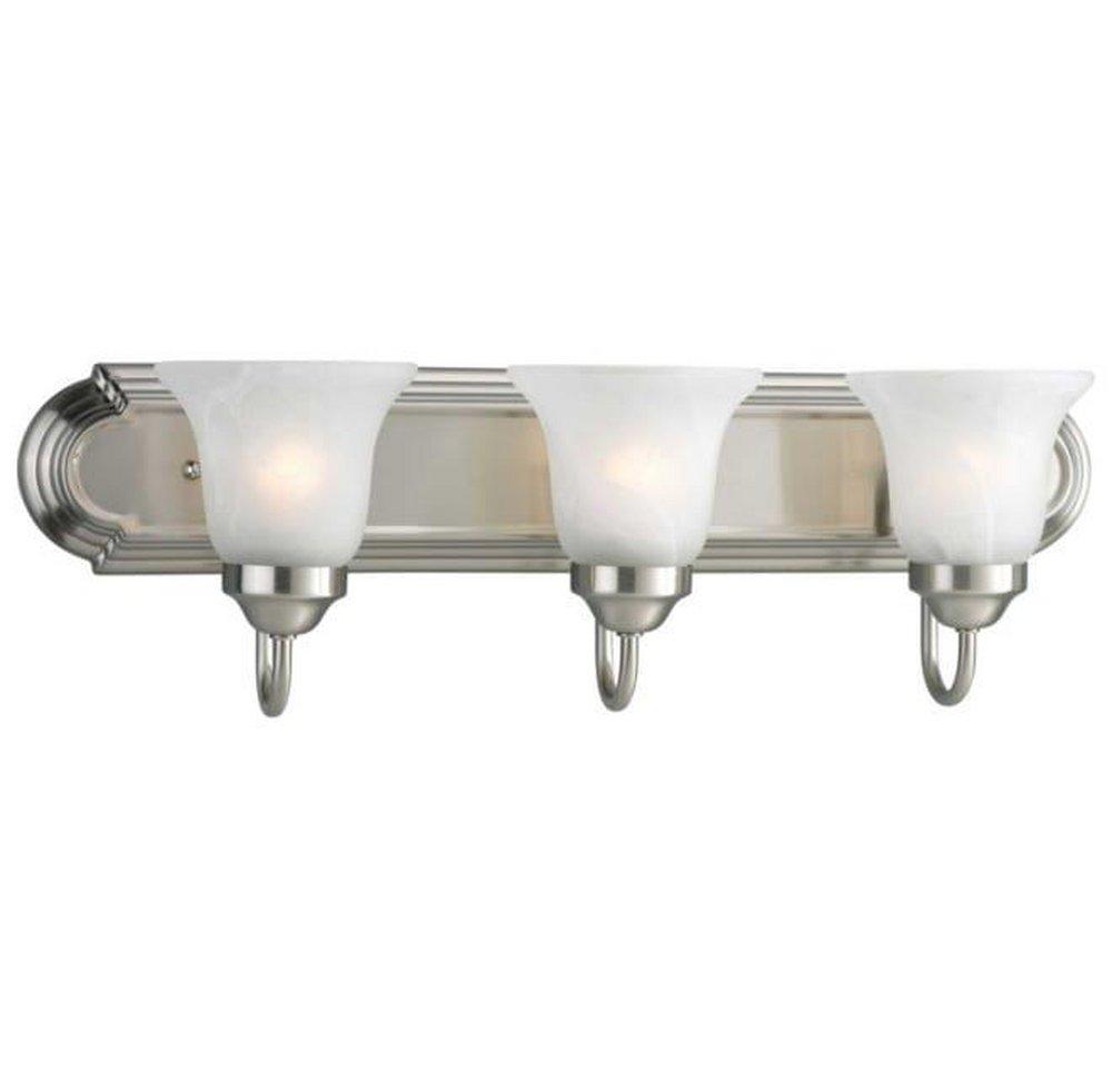 Progress Lighting Brushed Nickel 3-Light Bath and Vanity Light 