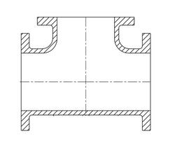 6 x 24 in. Swivel x Socolet Reducing Fusion Bonded Epoxy Ductile Iron C153 Short Body Adapter Assembly
