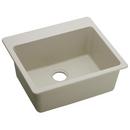 25 x 22 in. No Hole Composite Single Bowl Drop-in Kitchen Sink in Bisque