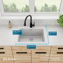 Elkay White 25 x 22 in. No Hole Composite Single Bowl Drop-in Kitchen Sink 