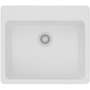 Elkay White 25 x 22 in. No Hole Composite Single Bowl Drop-in Kitchen Sink 