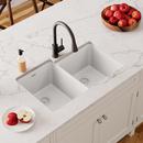 Elkay White 33 x 20-1/2 in. No Hole Composite Double Bowl Undermount Kitchen Sink 