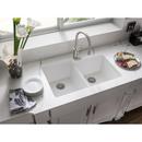 Elkay White 33 x 20-1/2 in. No Hole Composite Double Bowl Undermount Kitchen Sink 
