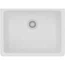 Elkay White 24-5/8 x 18-1/2 in. No Hole Composite Single Bowl Undermount Kitchen Sink 